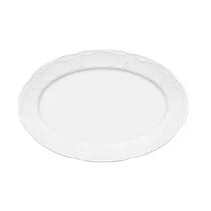 Platte oval 36cm Fahne          5712/36 Mozart weiss                    - MU - Bauscher