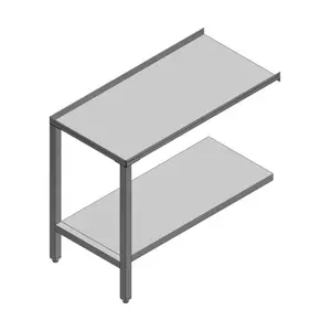 Ablauftisch mit Ablagebord  600 x 540 x 860 mm Cookmax black