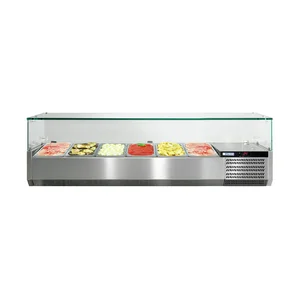 Kühl-Aufsatzvitrine mit Glasaufsatz 5 GN VRS1300V 230 V / 0,23 kW Cookmax black