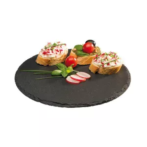 Naturschieferplatte 22 cm rund Assheuer & Pott
