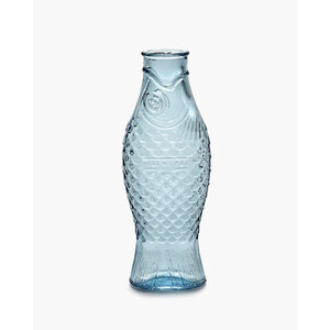 Flasche Fisch 10,6x7,5x29 cm blau Serax