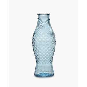 Flasche Fisch 10,6x7,5x29 cm blau Serax
