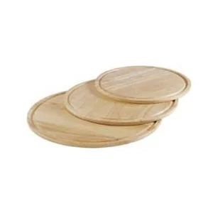 Servierbrett/Pizzateller 32cm Hartholz mit Saftrille 