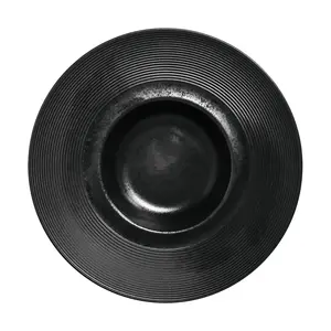 Gourmetteller 26cm tief Fusion Edge schwarz karbon RAK