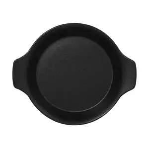 Schale 21,5x18x4cm m. Griffen Fusion Neofusion schwarz RAK