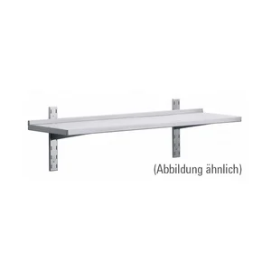 1 Wandbord mit Wandkonsolen 30 mm Aufkantung 1800 x 300  mm Cookmax orange