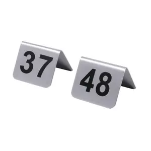 Tischnummer 37-48 Edelstahl Contacto
