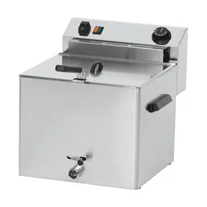 Friteuse 10l, 8,1 kW 400 V, mit Hahn 