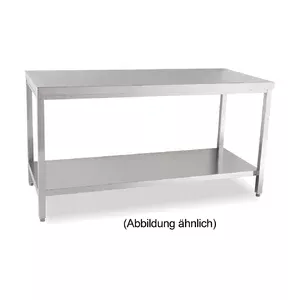 Arbeitstisch m. Boden 1300x600x850 mm ohne Aufkantung Cookmax black