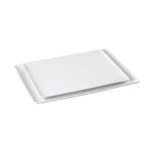 Teller rechteckig 31x24 cm San Marino weiss uni Kleinteich