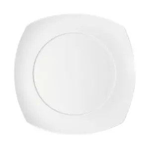 Teller flach 27cm coup viereck m.Spieg. Options weiss Bauscher
