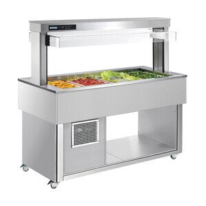 Büfett-Insel gekühlte Wanne  2144 mm GN 6/1 Cookmax silver