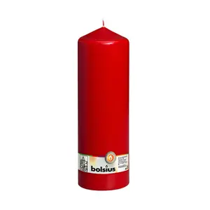 St. Rot 300/100 Stumpenkerze Bolsius
