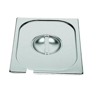 Deckel GN 2/3, Edelstahl mit Löffelaussc 354 x 325 Cookmax black