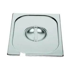 Deckel GN 2/3, Edelstahl mit Löffelaussc 354 x 325 Cookmax black