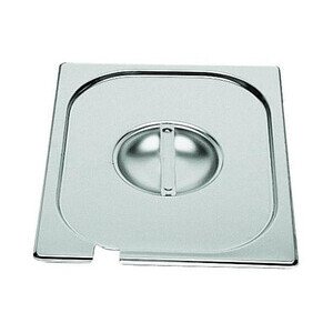 Deckel GN 2/3, Edelstahl mit Löffelaussc 354 x 325 Cookmax black