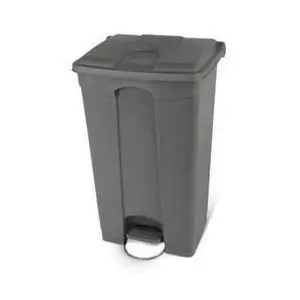 Treteimer 90 ltr. mit Klappdeckel Farbe grau / grau inkl.6 Aufkleber Cookmax black