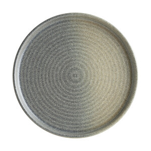 Teller flach 16cm grau Hornfels Ripple Bonna Premium Porcelain