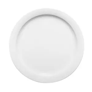 Teller flach 25cm schmale Fahne 8049/25 Dialog weiss                    - MU - Bauscher