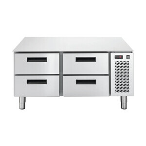Unterbaukühltisch 4 Schubladen 86 l,  1200 x 673 x 572 mm Cookmax black