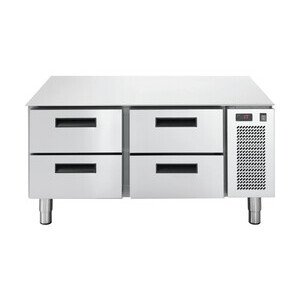 Unterbaukühltisch 4 Schubladen 86 l,  1200 x 673 x 572 mm Cookmax black
