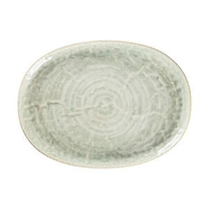 Platte coup 32x24cm oval Rakstone Krush green RAK