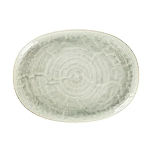 Platte coup 32x24cm oval Rakstone Krush green RAK