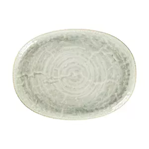 Platte coup 32x24cm oval Rakstone Krush green RAK