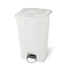 Treteimer 30 ltr. mit Klappdeckel Farbe weiß / weiß inkl. 6 Aufkleber Cookmax black