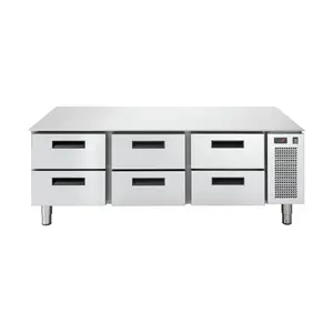 Unterbaukühltisch 6 Schubladen 129 l Cookmax black