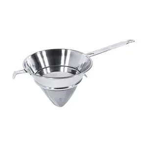 Gazesieb fein mit Flachgriff 23 cm Stiellänge 18,5 cm Contacto