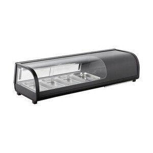 Sushivitrine 4 x GN 1/3 1177 x 420 x 265 mm Cookmax black