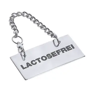 Schild für Kannen: lactosefrei Contacto