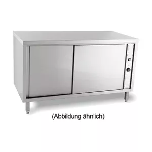 Wärmeschrank 1000 x 600 x 850 mm  ohne Aufkantung m. Flügeltüren Cookmax black
