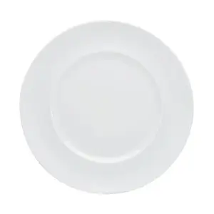 Teller flach 23 cm rund Fahne Enjoy weiss Bauscher