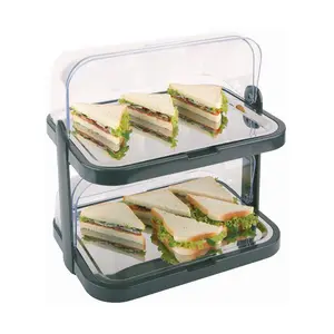 Buffett-Vitrine 8tlg. Schwarz"Doppeldecker" 44x32x44cm Assheuer & Pott