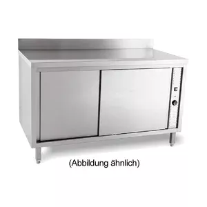 Wärmeschrank 2000 x 600 x 850 mm  5cm Aufkantung m. Türen Cookmax black