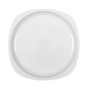 Teller flach eckig glatter Spiegel Quadro weiss Bauscher