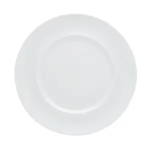 Teller flach 26 cm rund Fahne Enjoy weiss Bauscher