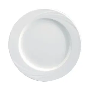 Teller flach Fahne 25 cm Donna Form 1298 weiss Bauscher