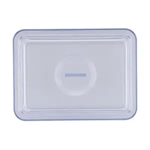 Deckel sehr hoch 222 x 162 mm transparent blau Bauscher
