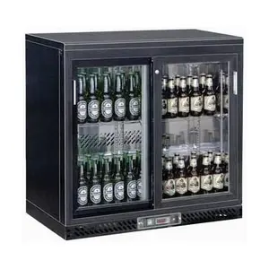 Flaschen-Kühlschrank 220l 2 Flügeltüren mit 4 Roste Cookmax orange