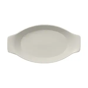 Schale oval 30x16x5,2cm m. Griffen Fusion Neofusion weiss RAK