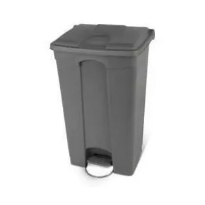 Treteimer 45 ltr. mit Klappdeckel Farbe grau / grau inkl.6 Aufkleber Cookmax black