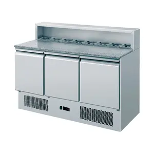 Pizzadette GN 1/1, 3 Türen mit Granit-Ar 1365 x 700 x 870/1080 230 V / 0,33 kW Cookmax orange