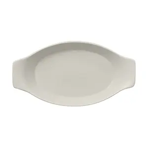 Schale oval 25x14x4,3cm m. Griffen Fusion Neofusion weiss RAK
