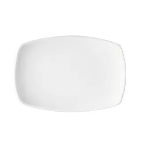 Platte 28cm coup rechteckig     7162/28 Options weiss Bauscher