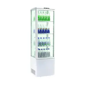 Show-Kühlvitrine, Umluft, 235 l  51,5 x 48,5 x 169,0 230 V / 0,25 kW Cookmax orange