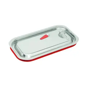 Deckel für GN-Behälter GN 1/3 Edelstahl mit Gummidichtung Cookmax black