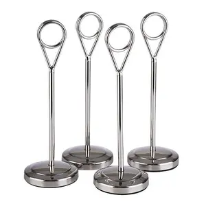 Kartenhalter 4er Set hochglanzpoliert Ø 5 cm H: 15,5 cm Assheuer & Pott